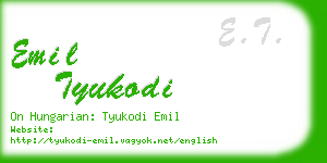 emil tyukodi business card